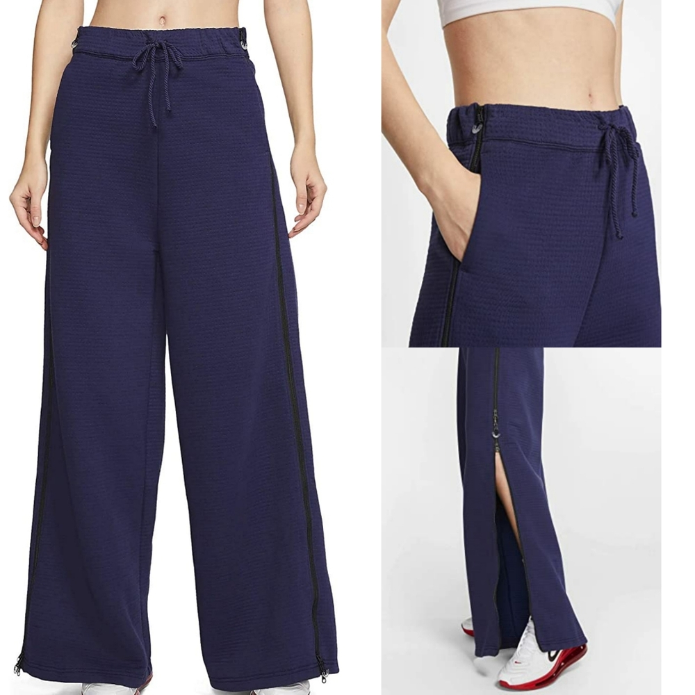 NWT Nike city ready high rise full side zip pants navy sports outdoor Y2k Gym